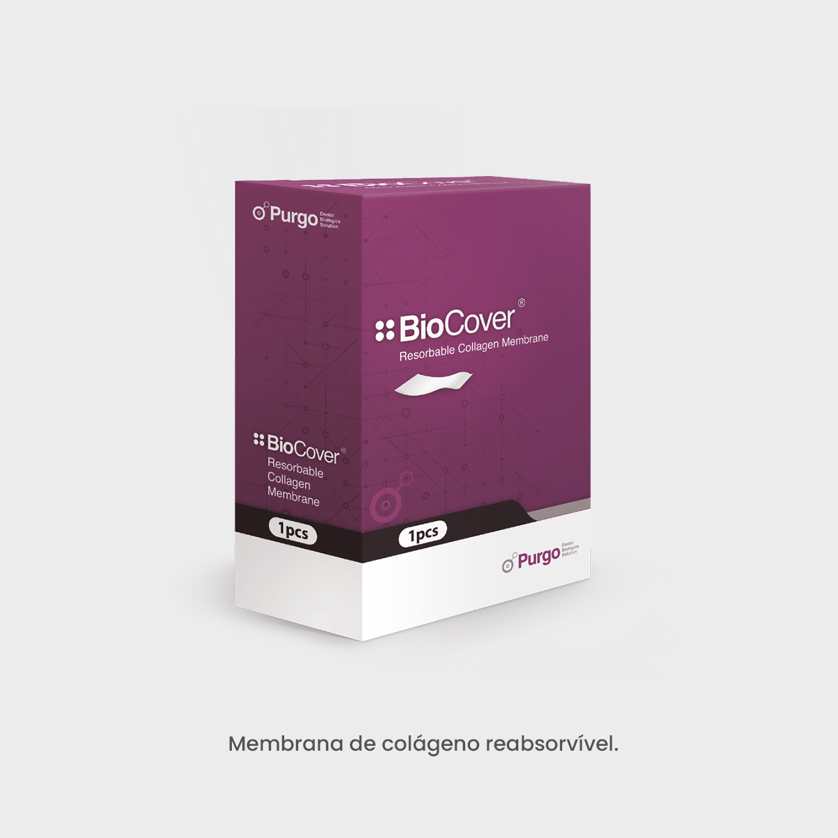Membrana de colágeno THE Cover Flex 15x20 mm absorvível de origem porcina - PURGO